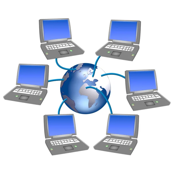 Wereldwijd computernetwerk — Stockfoto