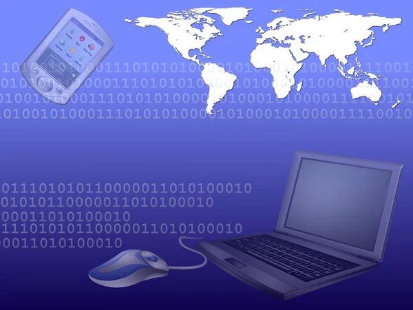 Mobile Computing Hintergrund blau — Stockfoto