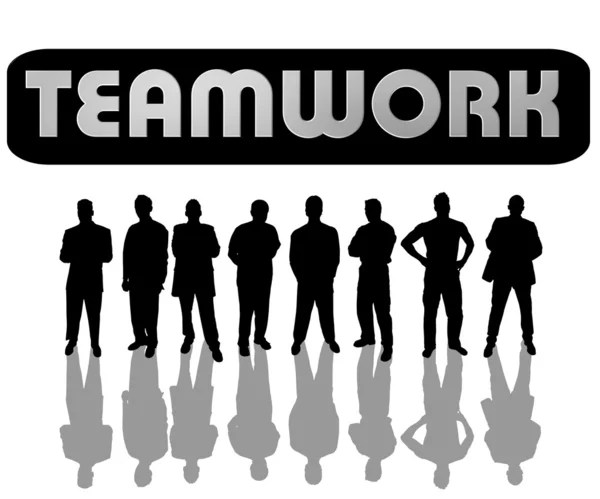 Бизнес-слоган Teamwork — стоковое фото