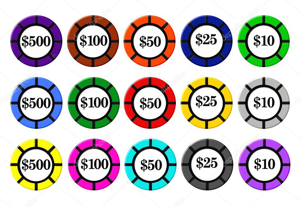 Isolated Poker Chips