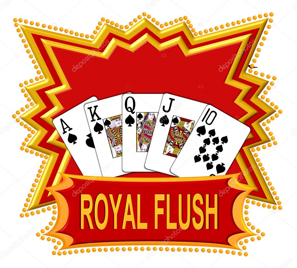 Royal Flush Logo red — Stock Photo © pdesign #1750430