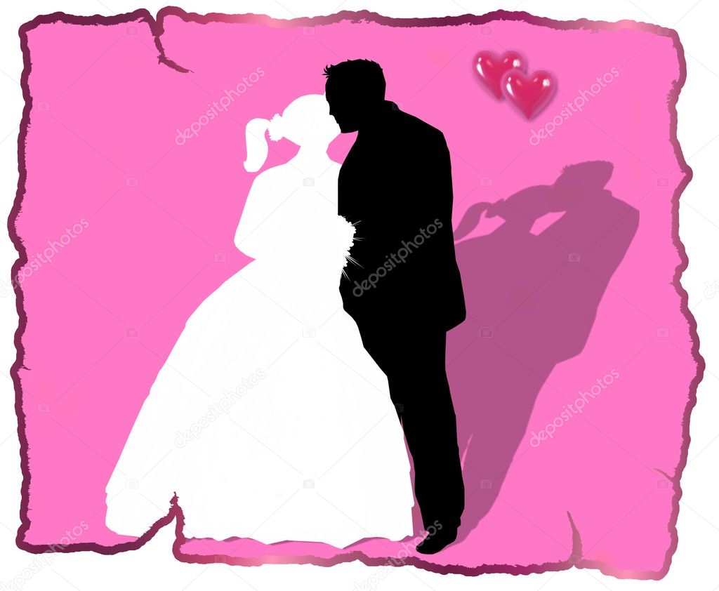 Wedding Couple pink Background