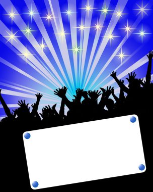 Party invitation placard clipart