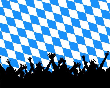 Bavarian style party background clipart