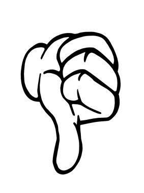 Thumb down clipart