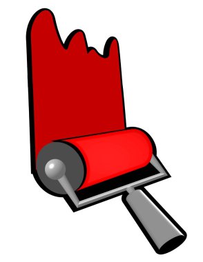 kırmızı boya silindiri