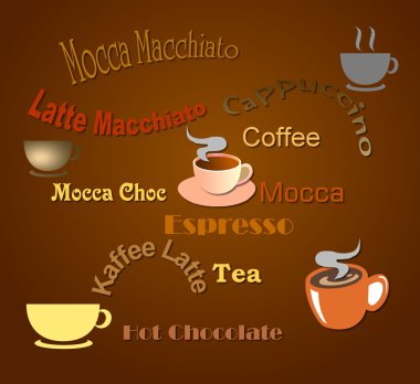 Coffee themed background clipart