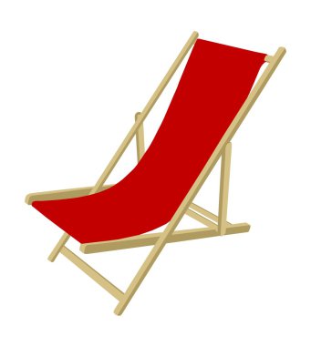 Kırmızı plaj sandalyesi