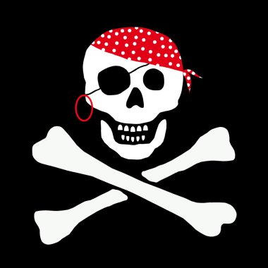 Skull and Bones Pirate Flag clipart
