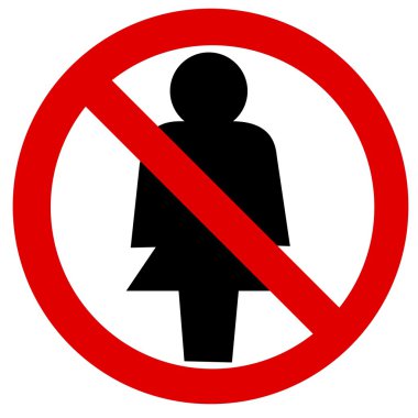 yasak işareti kadın