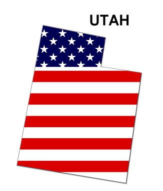 USA State Map Utah clipart