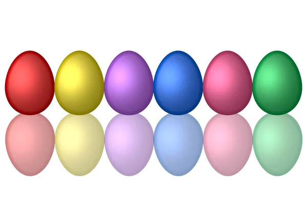 Refletindo ovos de Páscoa — Fotografia de Stock