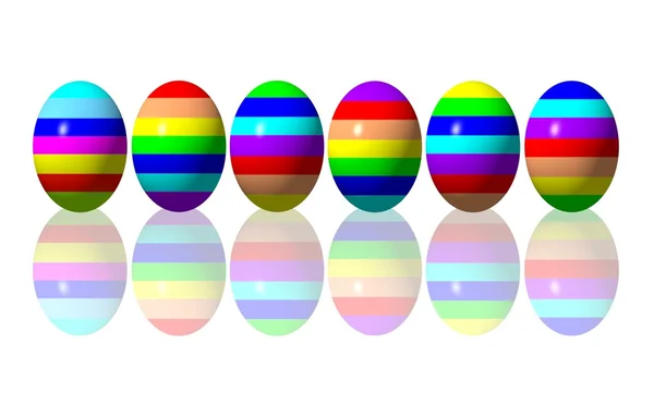 Rainbow χρωματιστά Πασχαλινά αυγά — Φωτογραφία Αρχείου