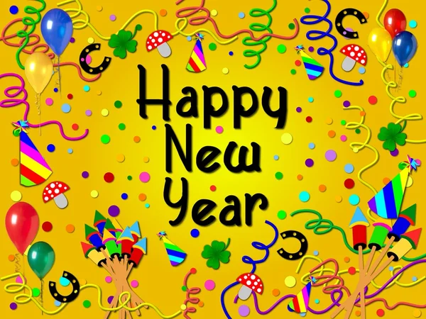 Colorful happy new year background — Stock Photo, Image