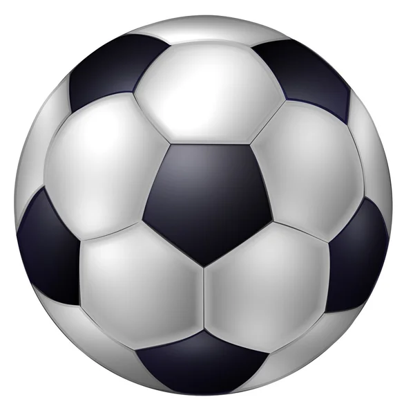 Fundo branco com bola de futebol — Fotografia de Stock