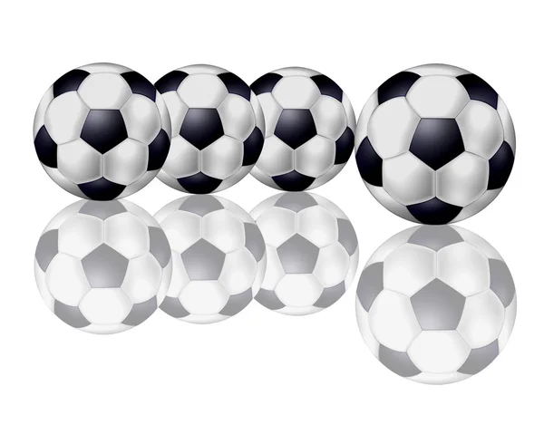 Fundo branco com bola de futebol — Fotografia de Stock