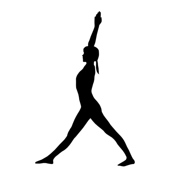 Siluetas de deportistas de yoga — Foto de Stock