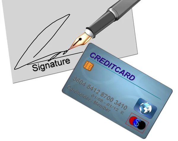 Contrato de tarjeta de crédito — Foto de Stock