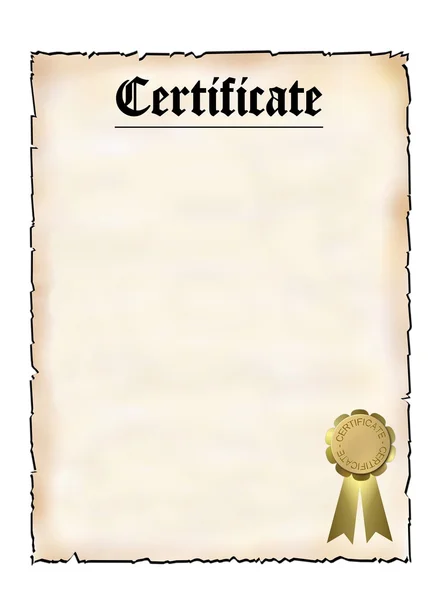 Certificado en blanco — Foto de Stock
