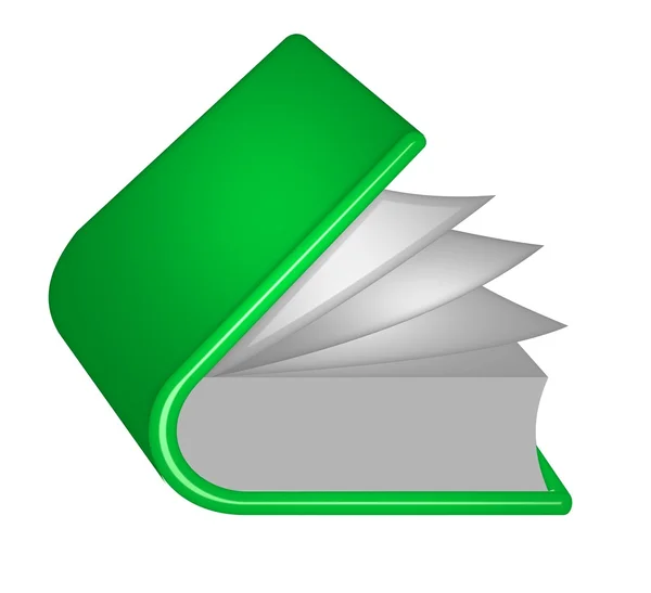 Isolada ilustração de um livro verde — Fotografia de Stock