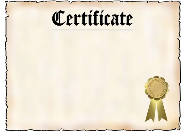 Boş sertifika — Stok fotoğraf