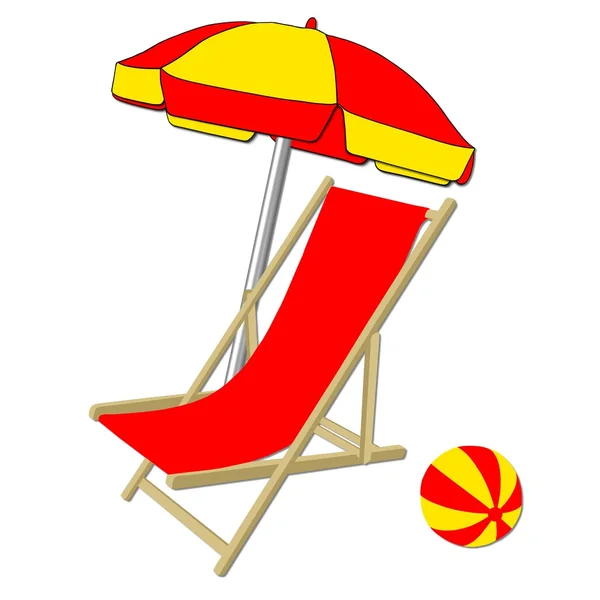 Cadeira de praia — Fotografia de Stock