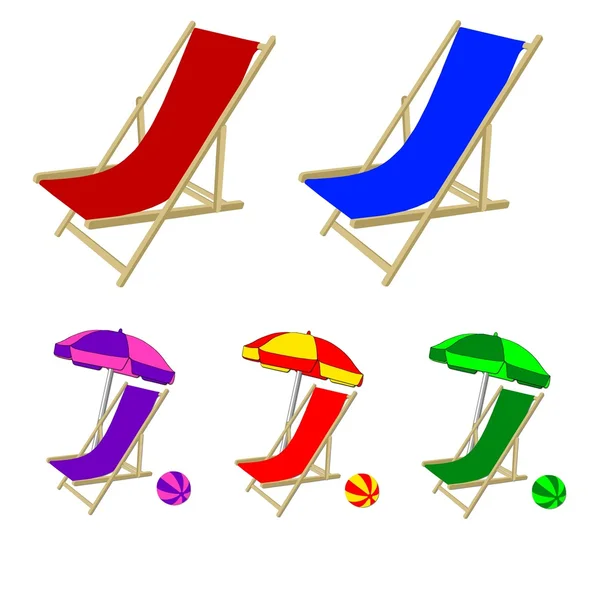 해변 의자들 — 스톡 사진