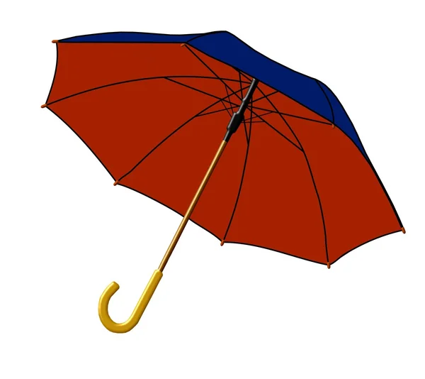 Na białym tle parasol — Zdjęcie stockowe