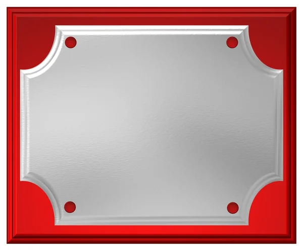 Blank name shield red — Stock Photo, Image