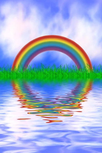 Färgglada rainbow — Stockfoto