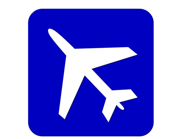 Avião de sinal azul — Fotografia de Stock