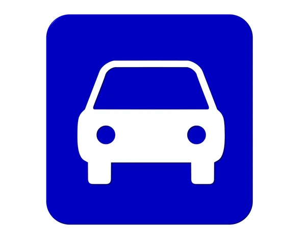 Carro sinal azul — Fotografia de Stock