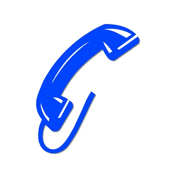 Telefoonhoorn blauw — Stockfoto