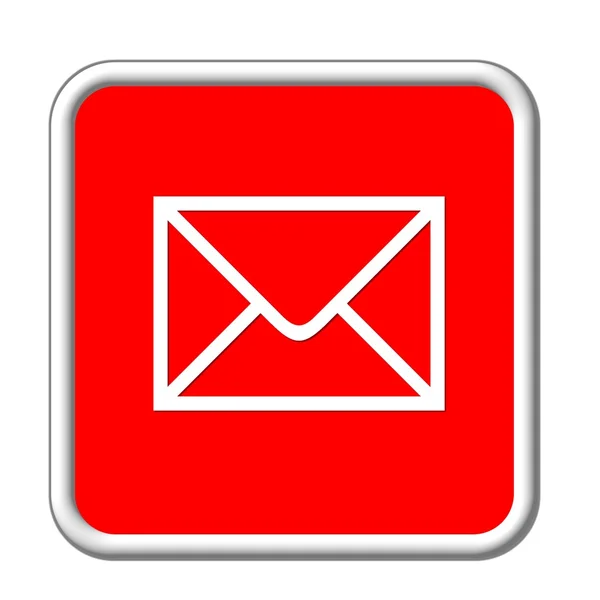 빨간색 기호 문자 메일 — 스톡 사진