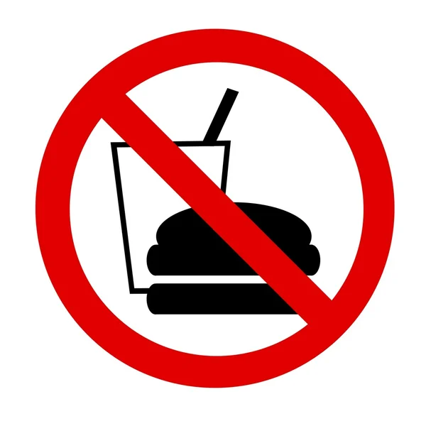 Panneau d'interdiction Junkfood — Photo