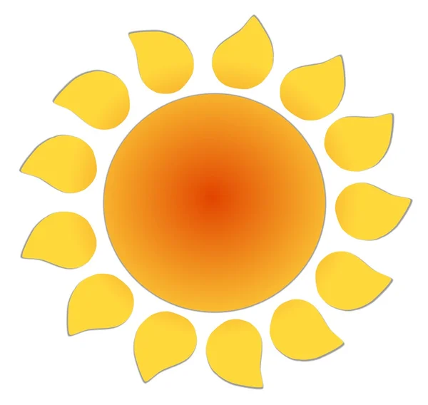 Güneşli smbol — Stok fotoğraf