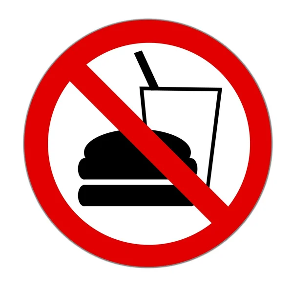 Signo de prohibición Junkfood —  Fotos de Stock