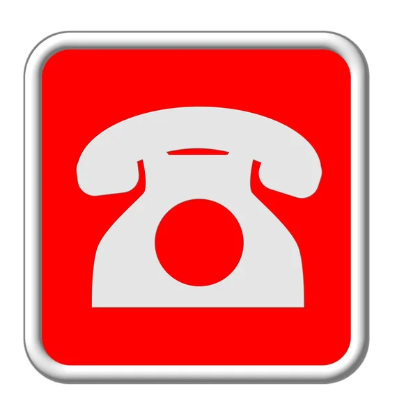 Red sign phone — Stock Photo, Image