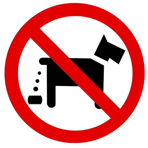 禁止标志狗 — 图库照片