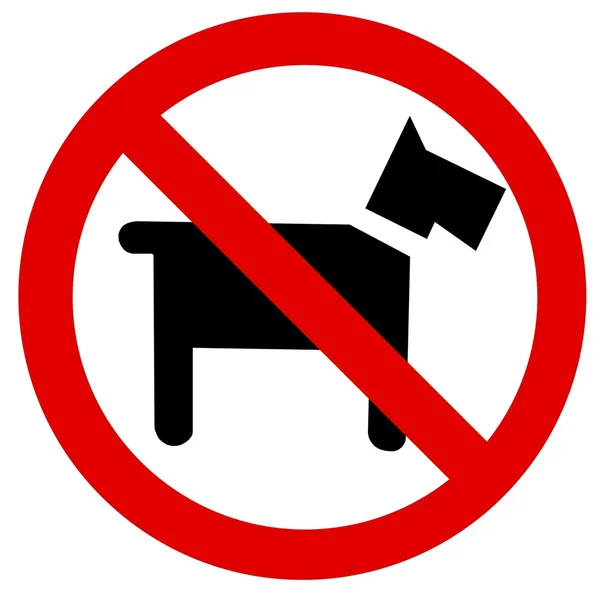 Verbod op teken hond — Stockfoto