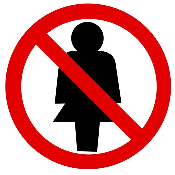 Prohibition sign Woman — Stock Photo, Image