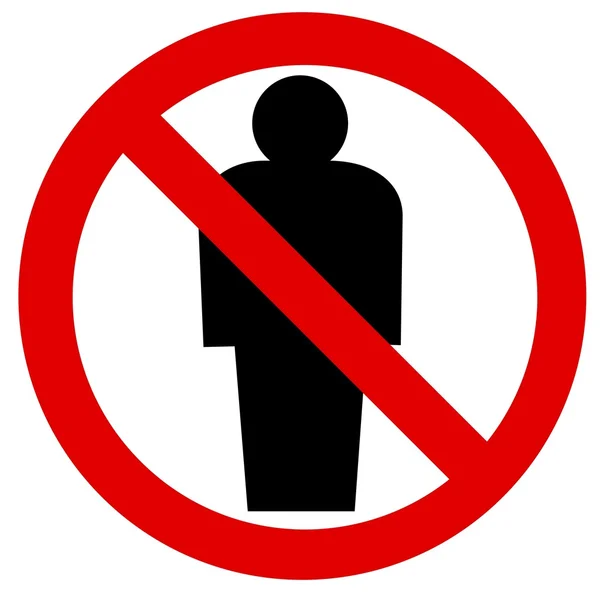 Заборона знак людина — стокове фото