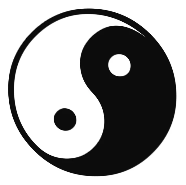 Yin en Yang & teken — Stockfoto