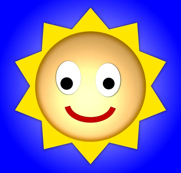 Słoneczny wolnościowe hasła na niebieskim tle — Zdjęcie stockowe
