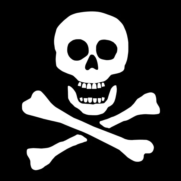 Totenkopf und Knochen Piratenflagge — Stockfoto