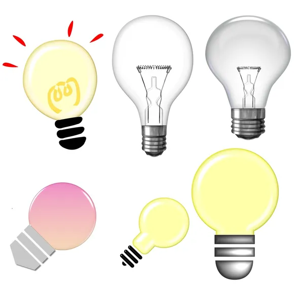 Ilustração de lâmpadas — Fotografia de Stock