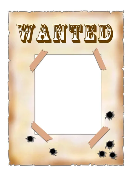 Плакат Blank Wanted — стоковое фото