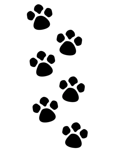Isolated animal footprints — Stock Photo, Image