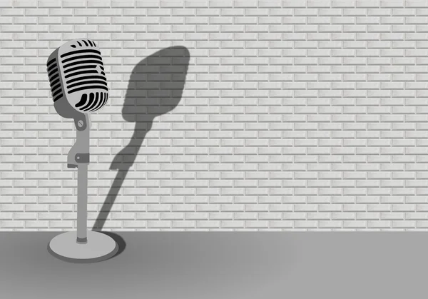 Oldfashioned Microphone background — Stock Photo, Image