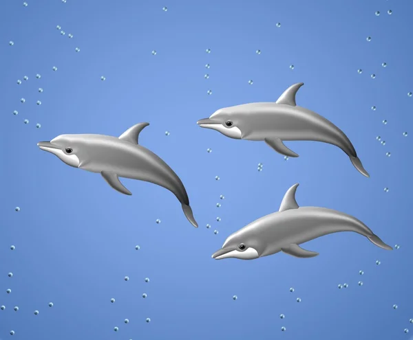Delfíni na pozadí abstraktní — Stock fotografie